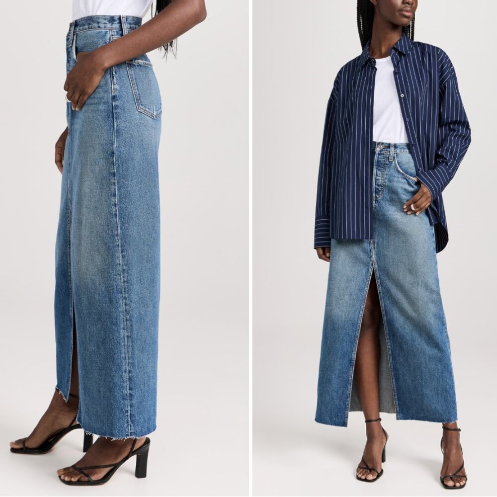 Favorite Daughter NWT The Sadie High Rise Maxi A- Line Skirt